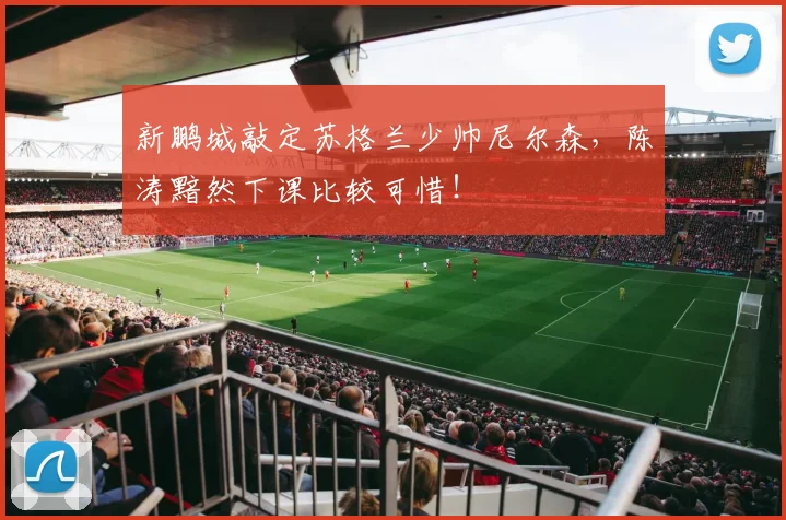 新鹏城敲定苏格兰少帅尼尔森,陈涛黯然下课比较可惜!